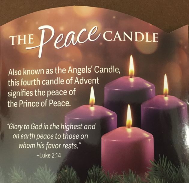 Fourth Sunday in Advent Peace The Ewellogy